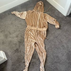 Nude Velvet Jumpsuit
